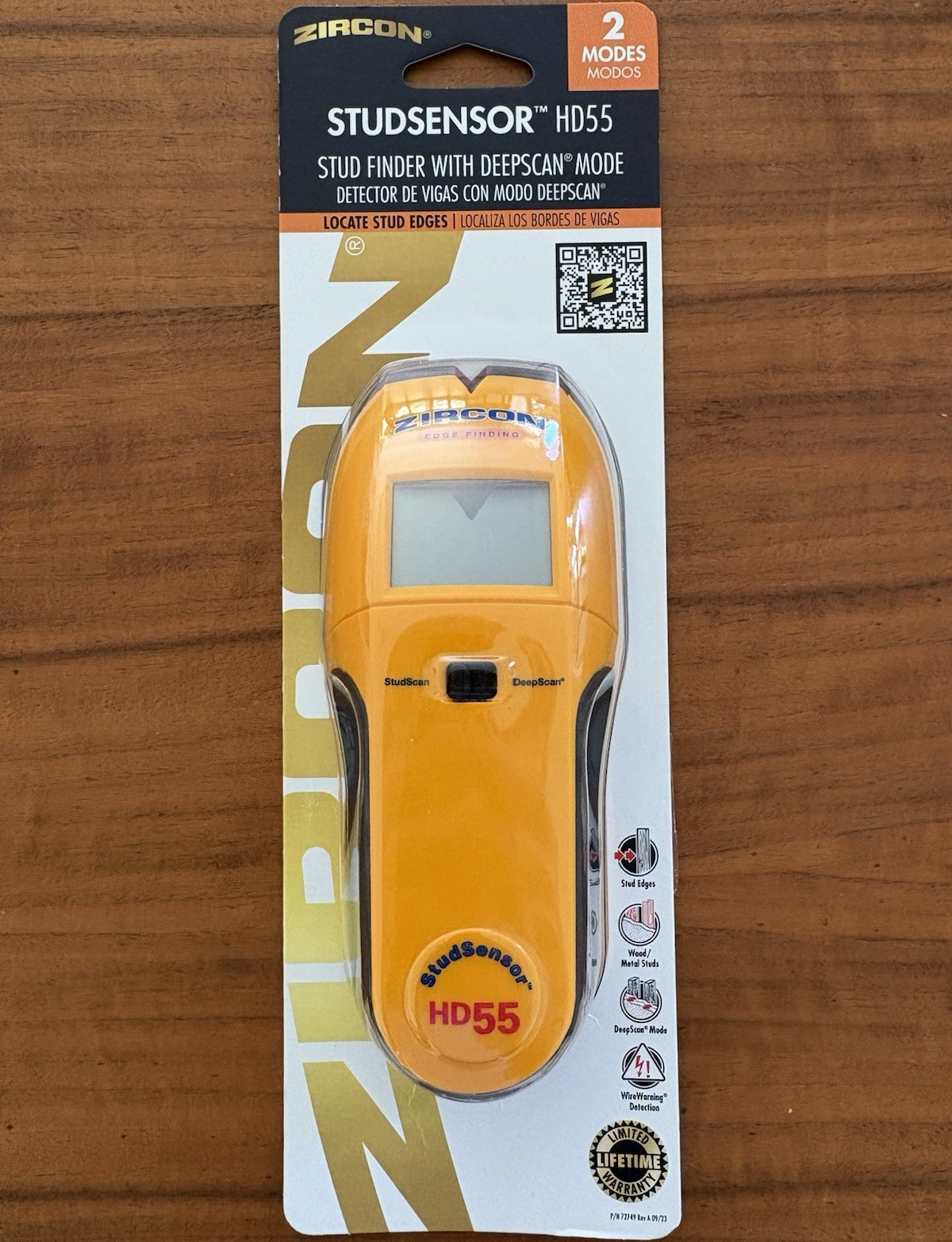 Zircon StudSensor HD55 Electronic Stud Finder DeepScan LCD Yellow/Black