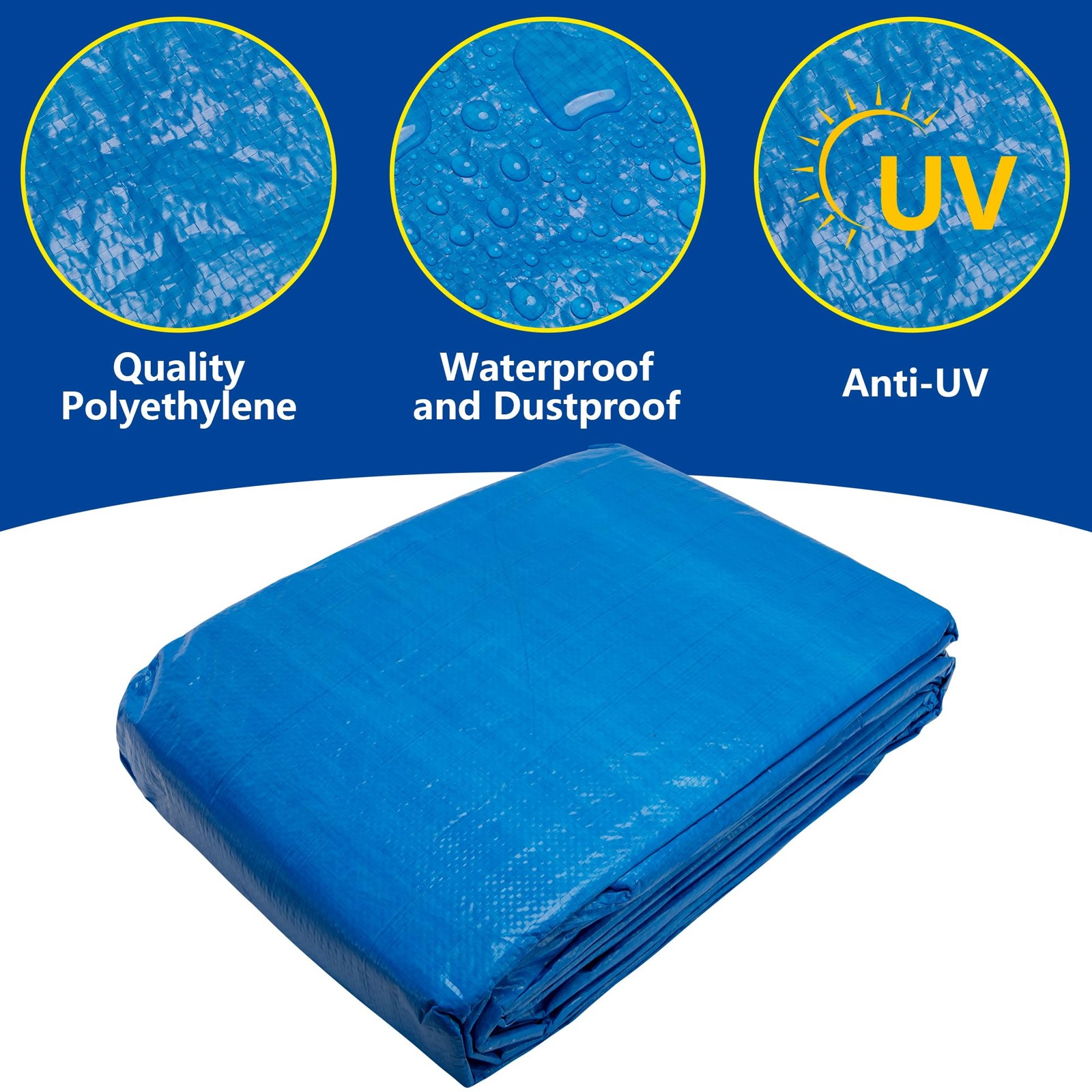 Codree 24 X 16 Ft Rectangular Pool Ground Cloths Waterproof Pe Swimming Pool