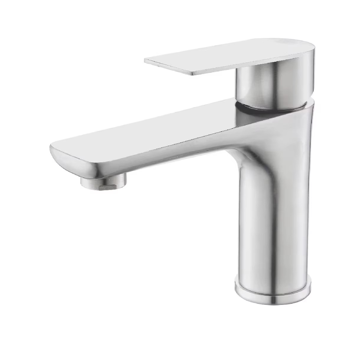 Brushed/Gray Bathroom Sink Faucet Hot and Cold Mixer Faucet Countertop Mount 304