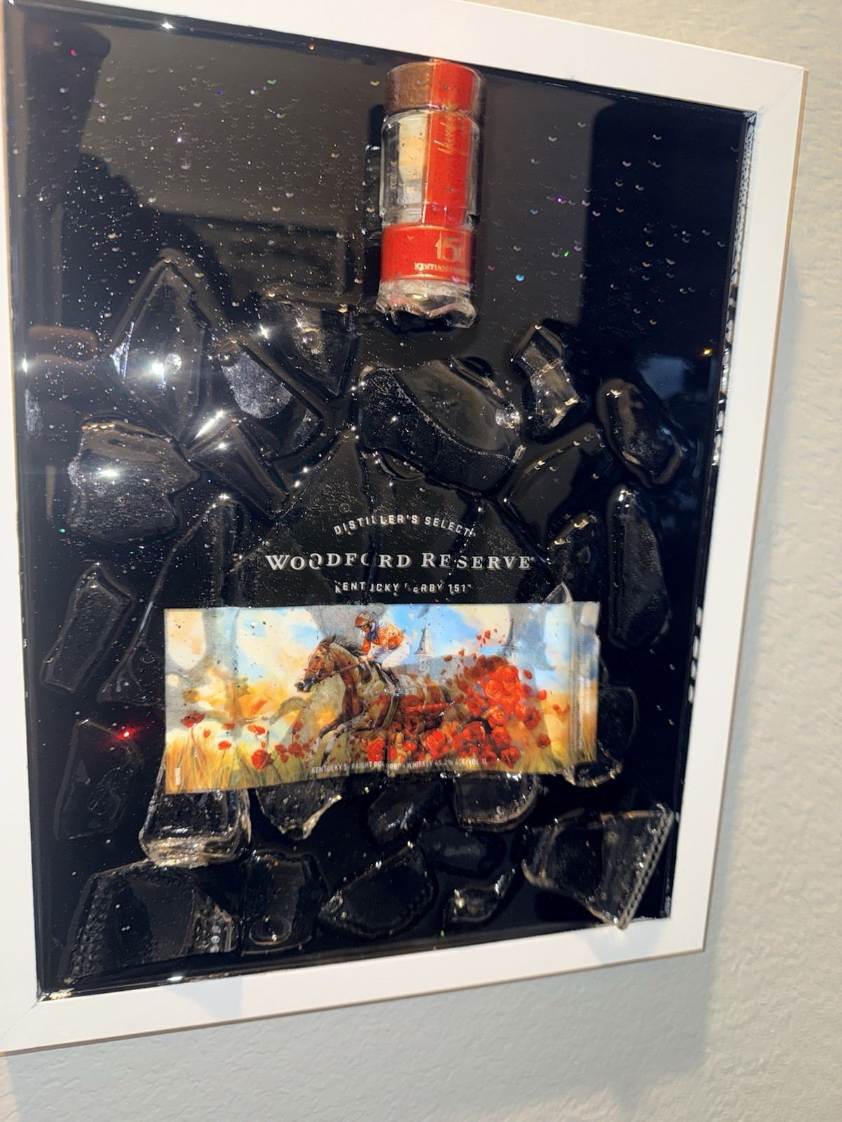 Woodford Reserve Kentucky Derby 2025 Bourbon/Whiskey Broken Bottle Art