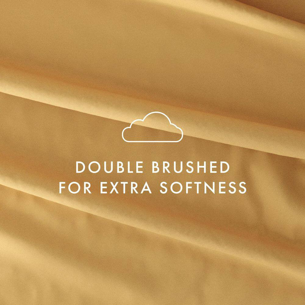 6-Piece Gold Solid Microfiber King Sheet Set Free Shipping New
