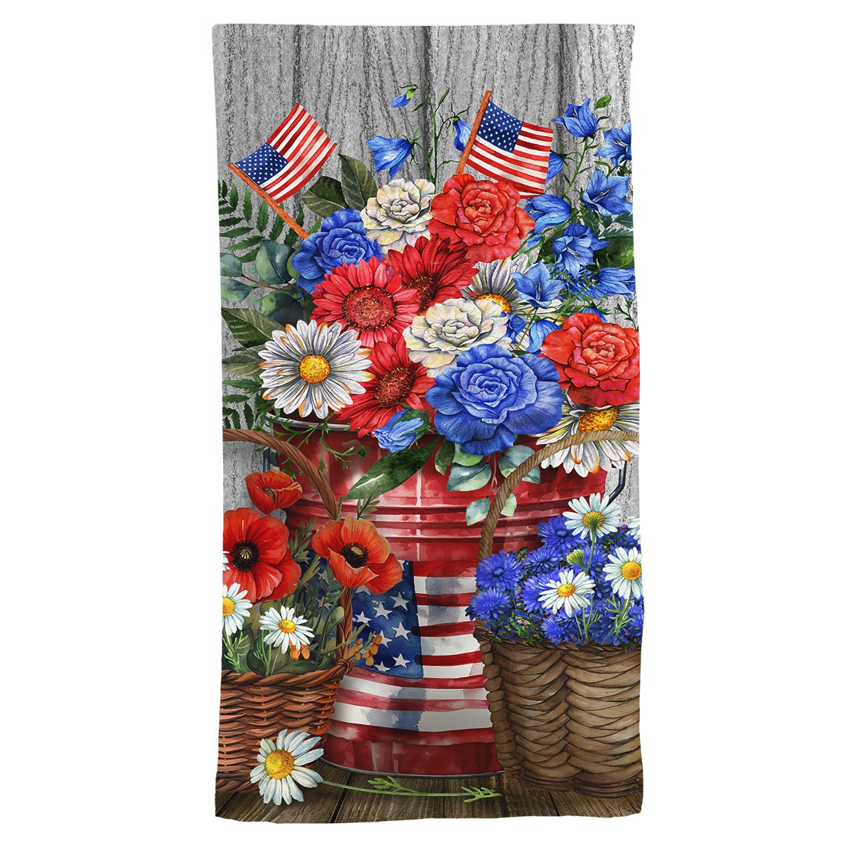 Briarwood Lane Spring Red White & Beautiful Cotton Hand Towel 26x18