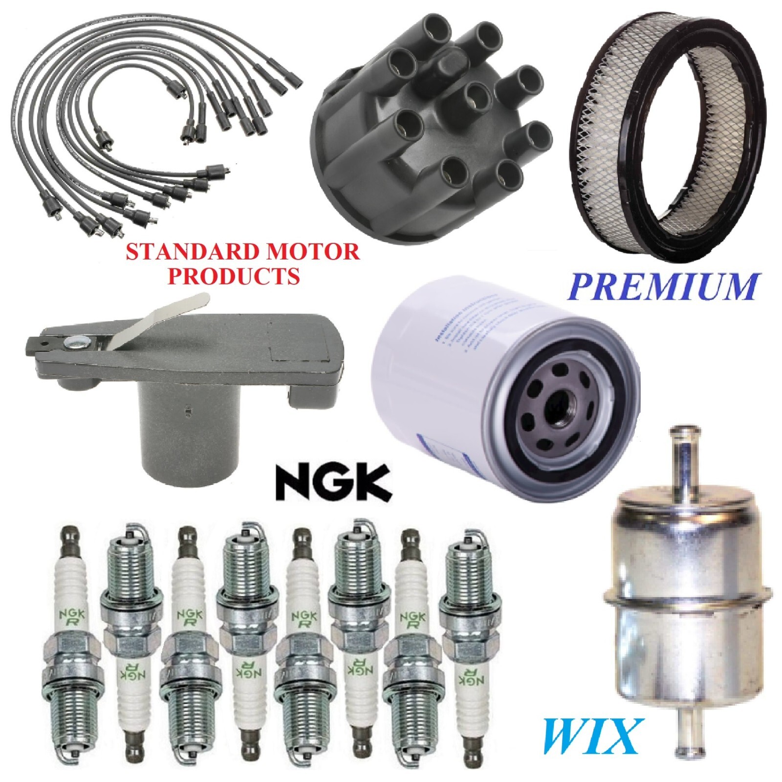Tune Up Kit Filters Cap Rotor Wire Spark Plugs For PLYMOUTH PB200 V8 5.9L 1979