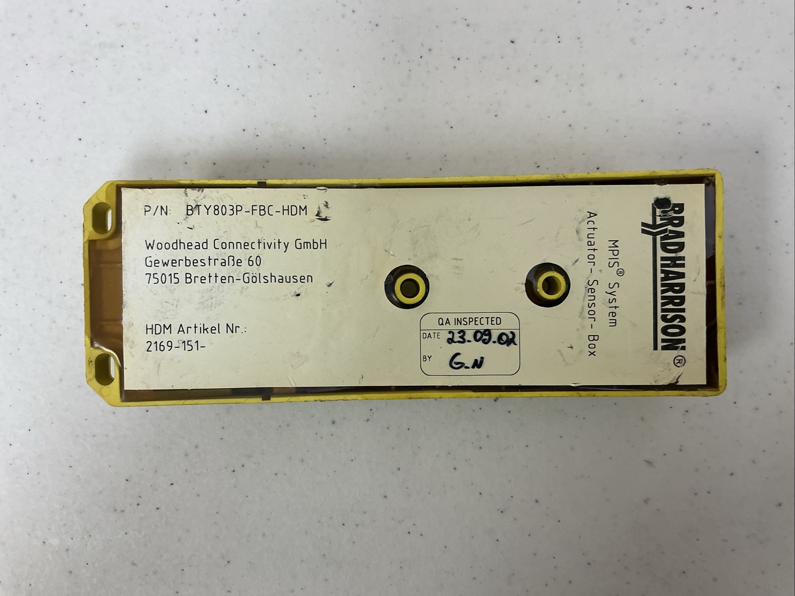 BRADHARRISON BTY803P-FBC-HDM ACTUATOR SENSOR BOX, FREE SHIP