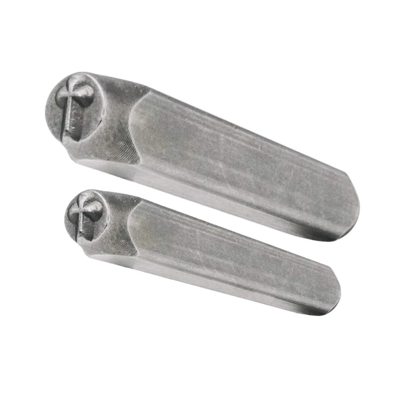 2 Pieces Crosses Shape Steel Punch Set for Custom Jewelry and Leather Work