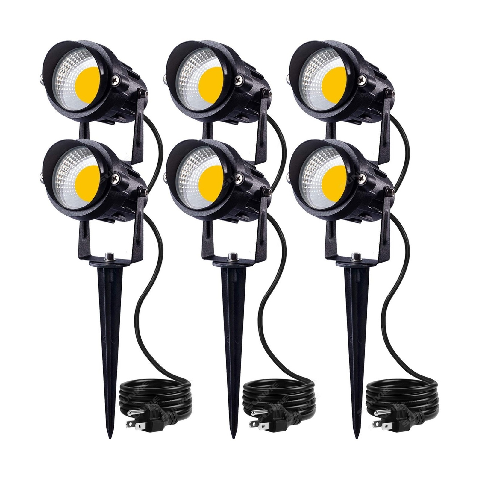 SUNVIE LED Outdoor Spotlight 12W Landscape Lighting 120V AC Waterproof Landsc...