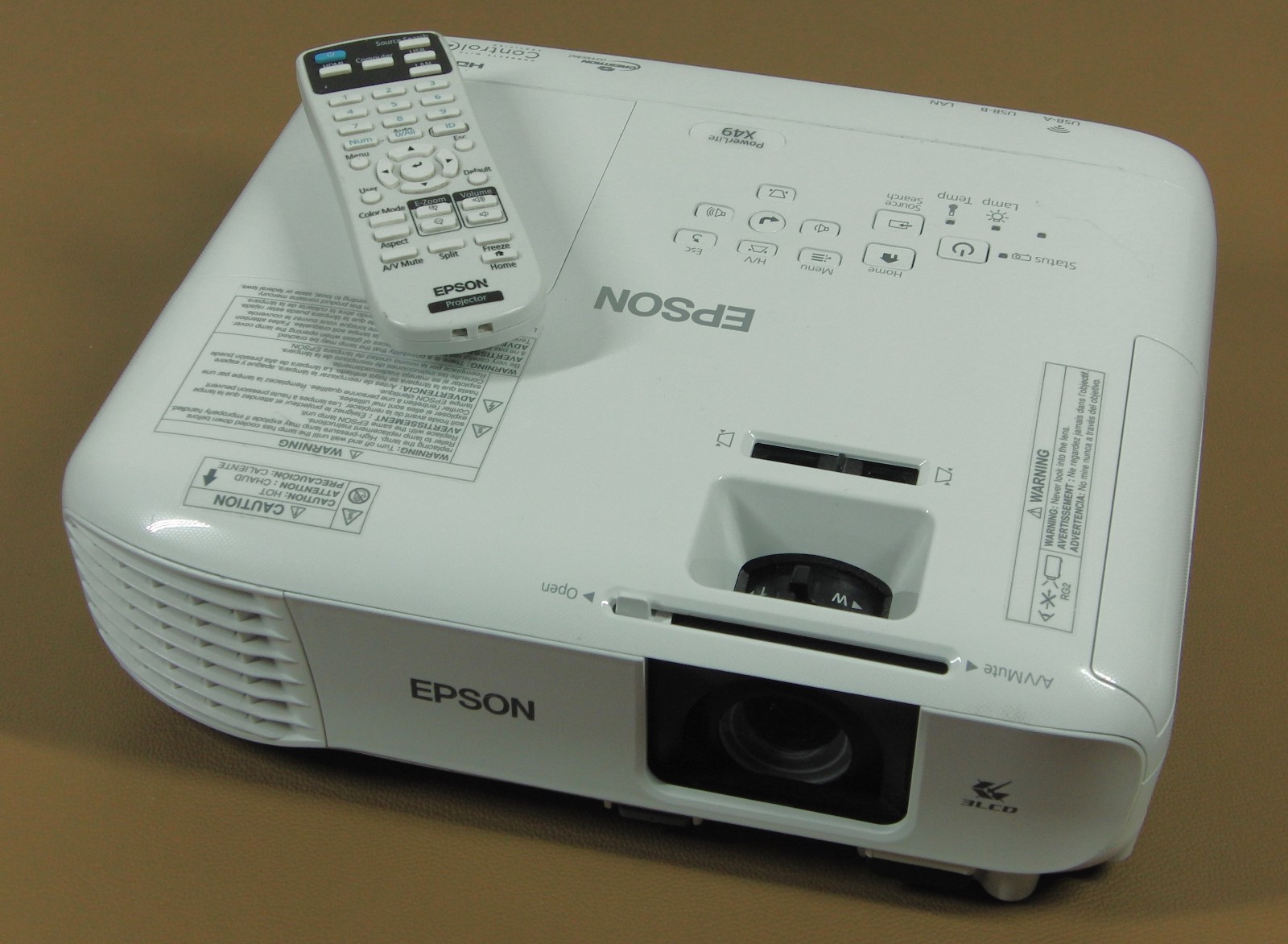 Epson Powerlite X49 Projector HDMI 4:3 XGA 3600 Lumens / 16,000:1 Contrast