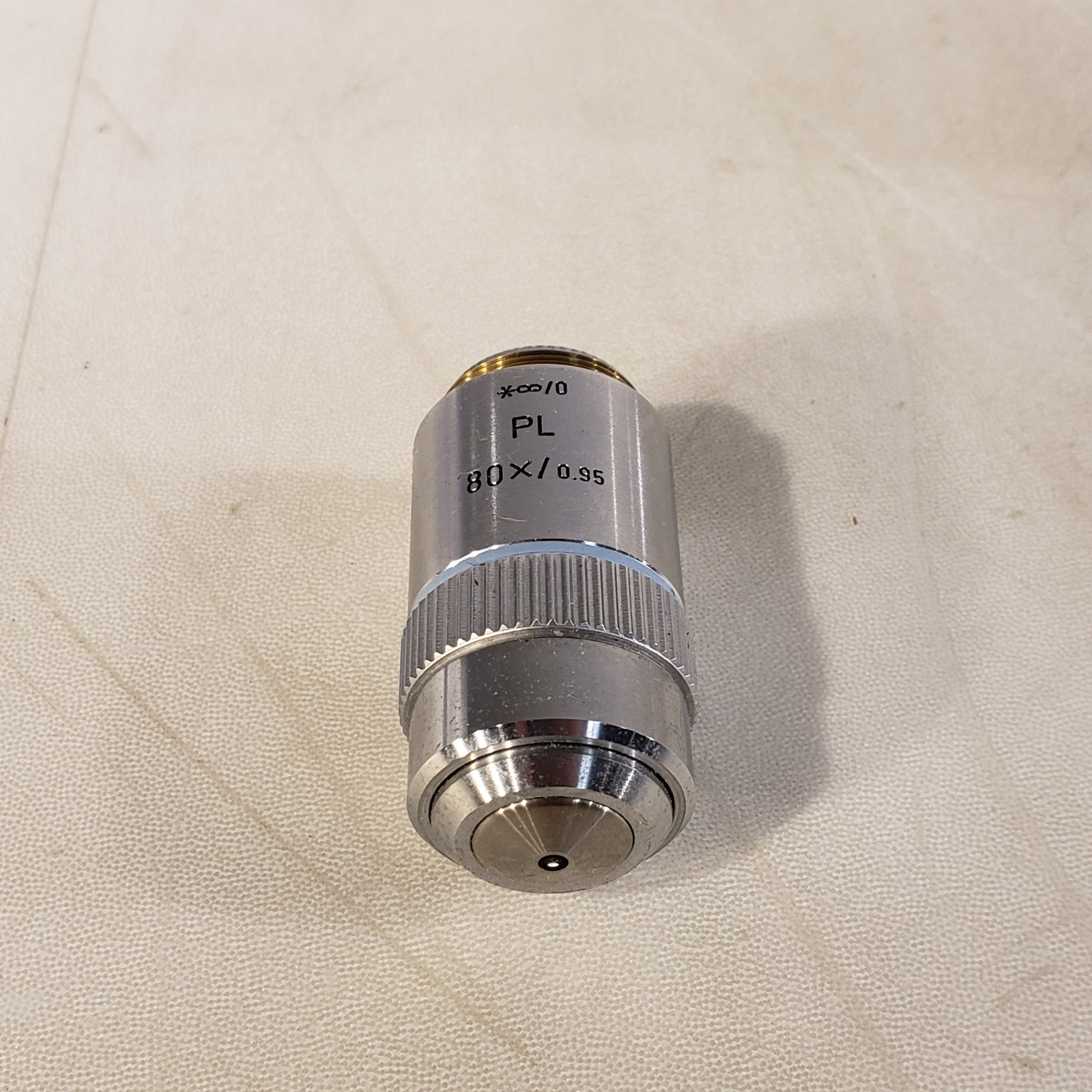 Leitz Wetzlar PL 80x/0.95 Infinity Microscope Objective Lens 