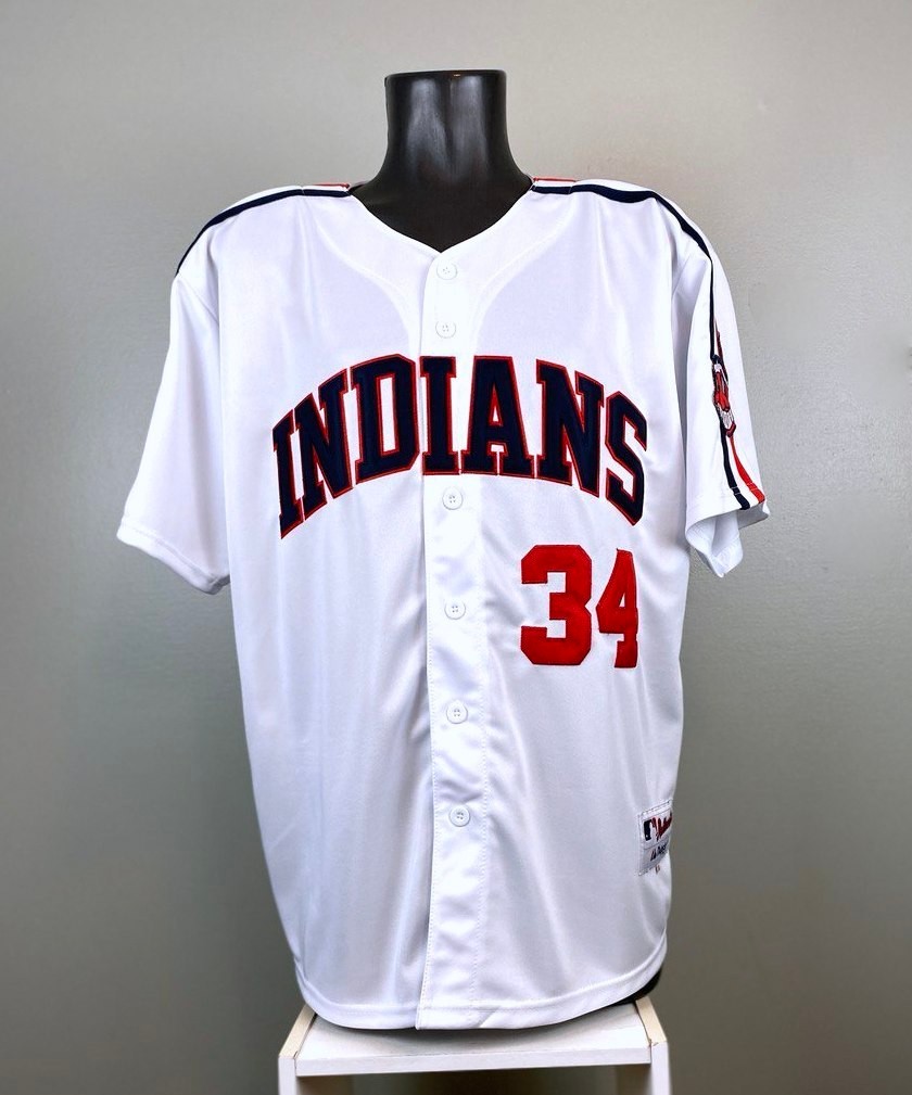 CLEVELAND INDIANS #34 Lou BROWN Button Down Jersey Sewn Letters Numbers S-4X