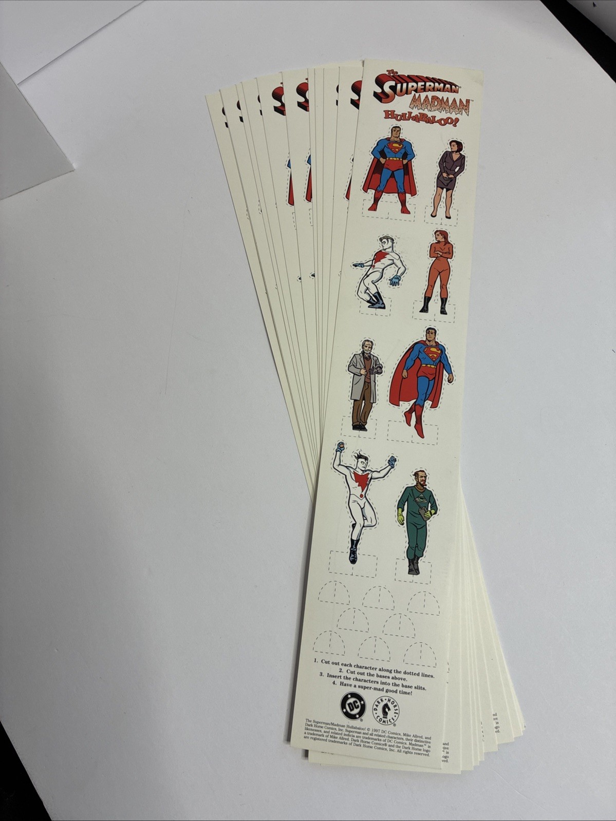 1997 SUPERMAN MADMAN HULLABALOO PROMO PAPER DOLL  SET  DARK HORSE COMICS Lot 10