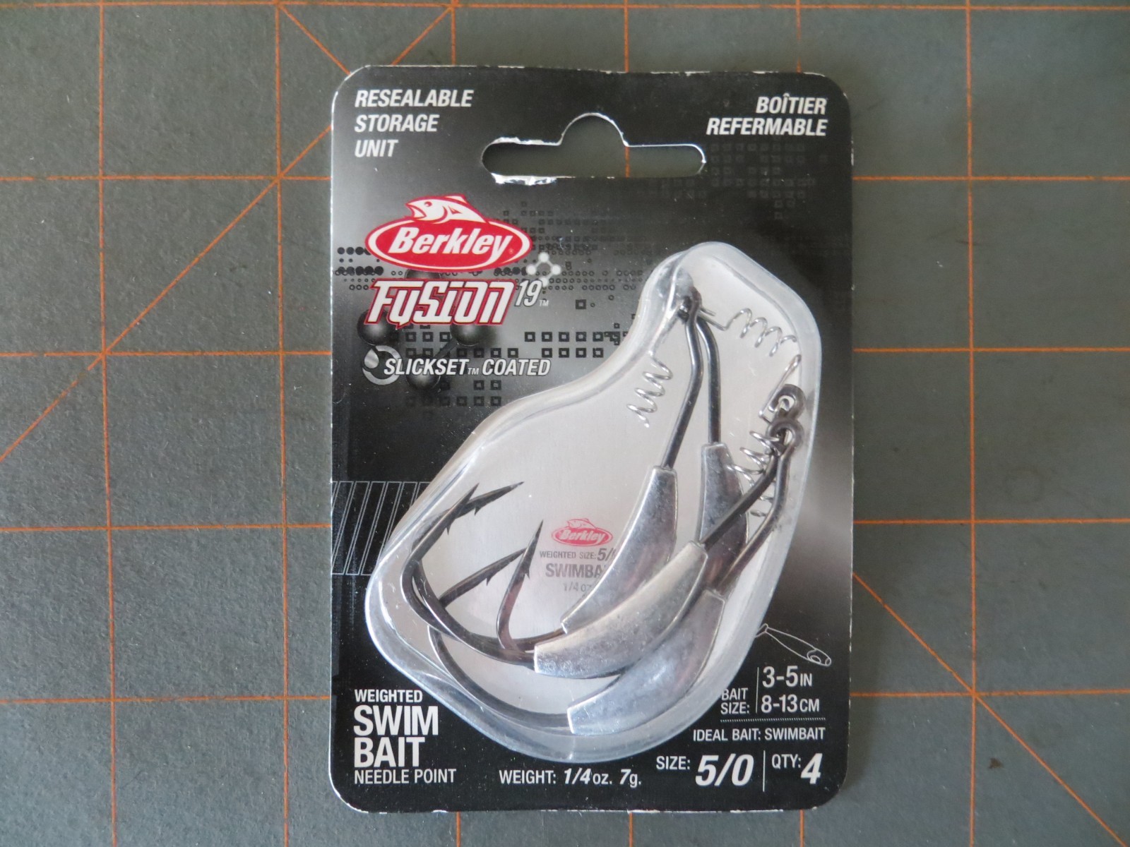 Berkley Fusion 19 Weighted 1/4 oz Swimbait Hook - 4 Pack - Size 5/0