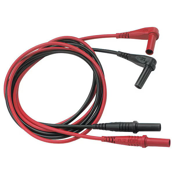 Flexible DMM Test Lead Set, CAT III 1000V, Sheathed Style Banana Plug, 4 ft.,