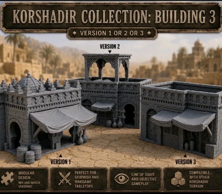Korshadir  Building 3 Version 3 -32mm -RPG -Pathfinder -Baron's War -D&D