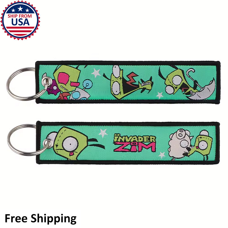 Invader Zim Gir Nickelodeon TV Show Car Keychain Travel Luggage Bag Tag