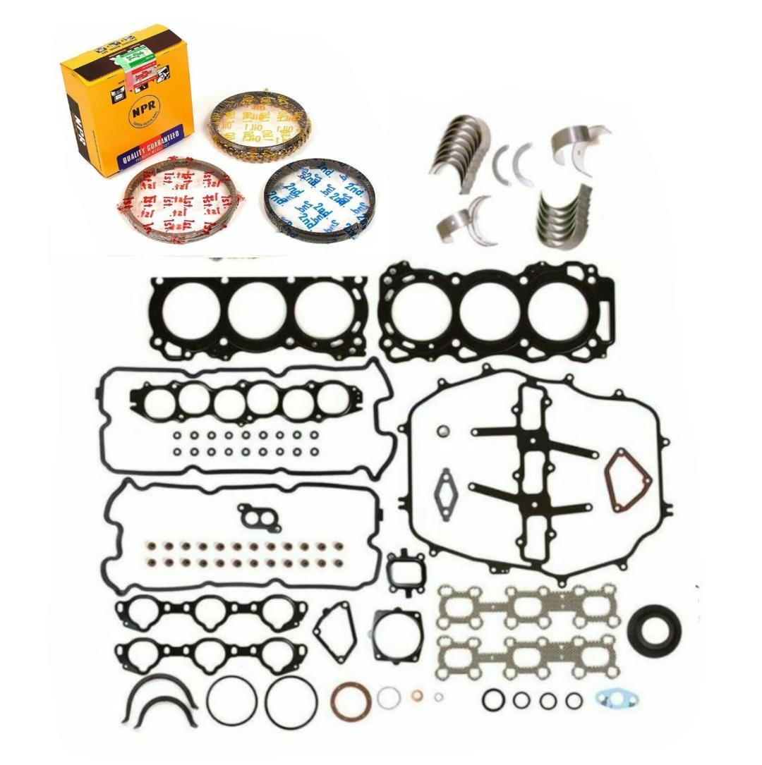 Fit 03-08 Nissan 350Z Infiniti G35 FX35 3.5L VQ35DE FULL SET/ NPR RINGS BEARINGS