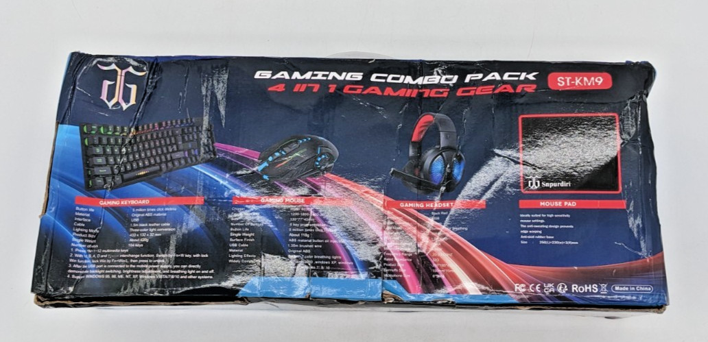 Snpurdiri BLACK 4 IN 1 GAMING COMBO PACK