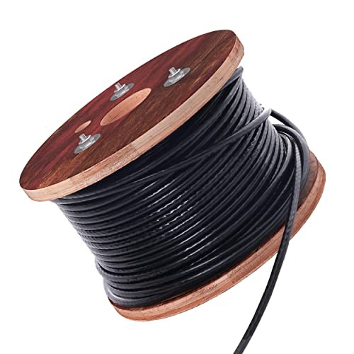 Coated Wire Cable, Vinyl Coated Wire Rope, 1/4 Steel Cable (OD), 250 Ft Black
