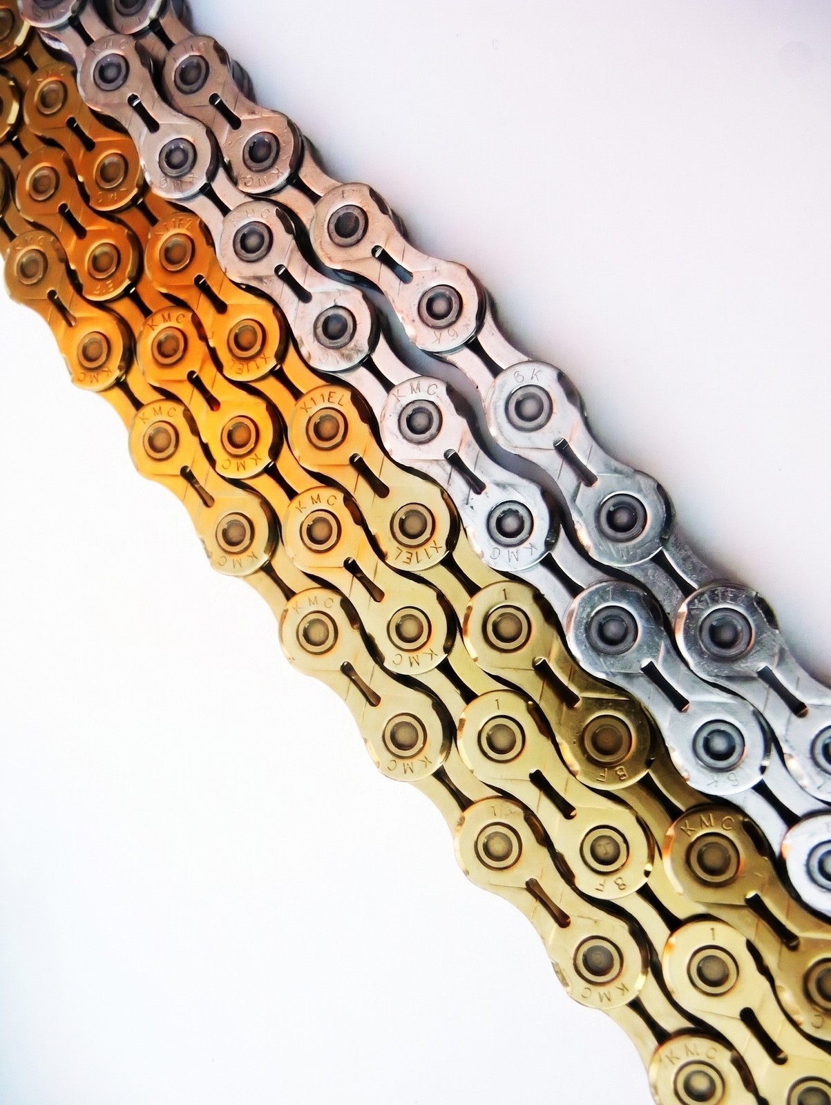 KMC X11 EL Bicycle Chain 11-Speed Road MTB Bike Chains - Ti-N Gold & Silver