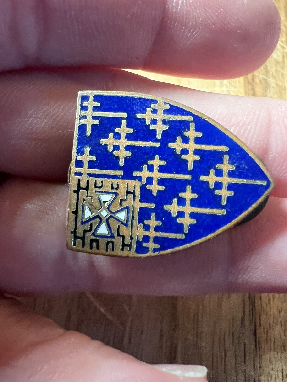 34th Infantry (long post) NH Unit Crest, DI, DUI Pinback