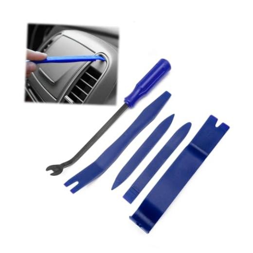 5 PCS Auto Trim Removal Tool Kit, No-Scratch Auto Interior Door Panel Blue
