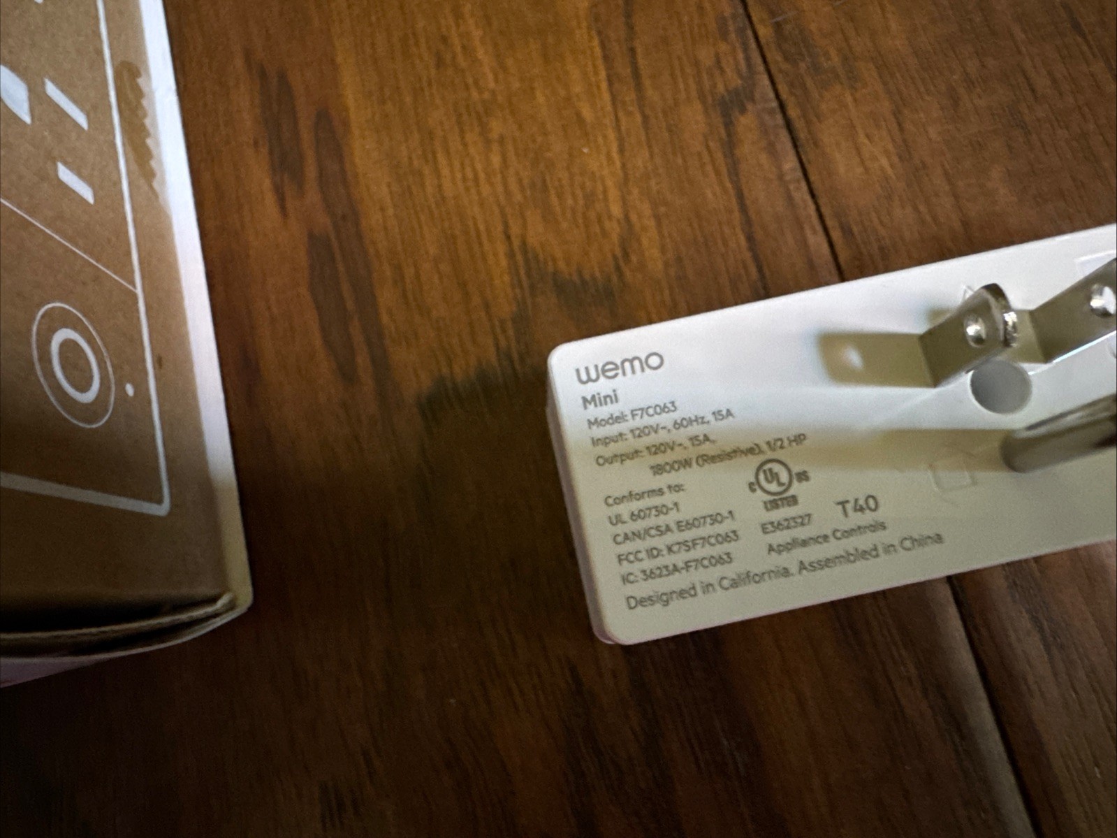 WeMo WiFi Enabled Mini Smart Plug - White (F7C063)