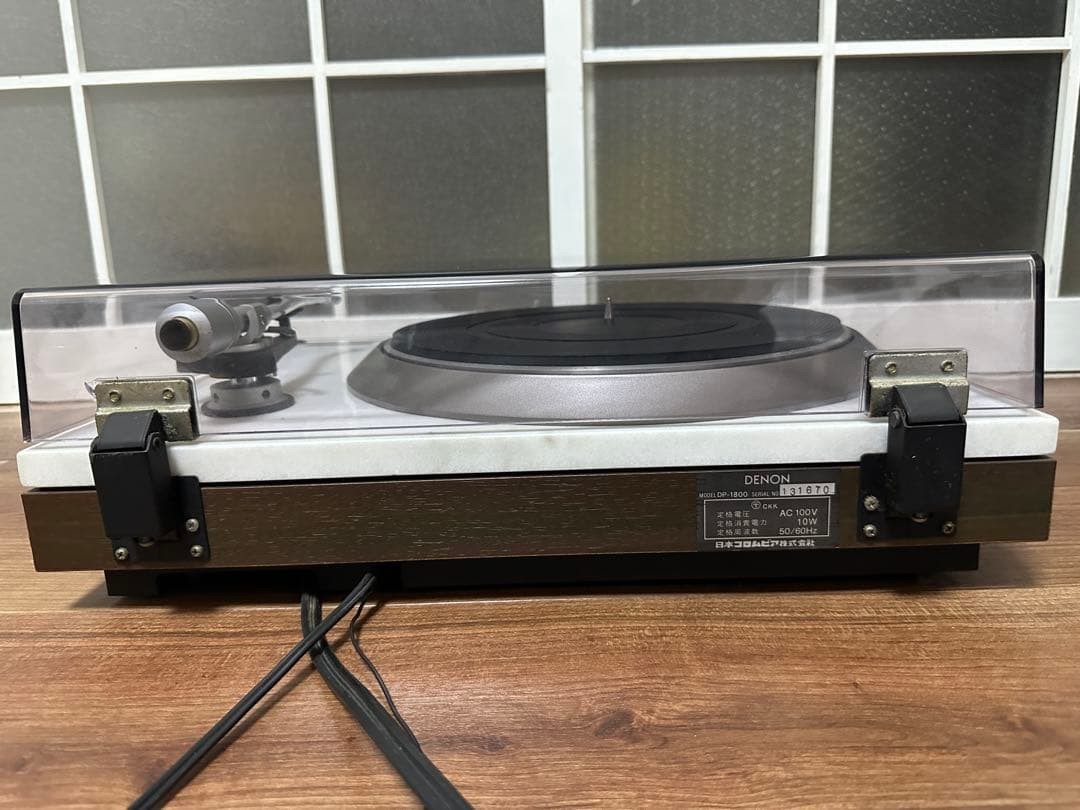 DENON DP-1800 Turntable Marble Base Serviced Working Record Player