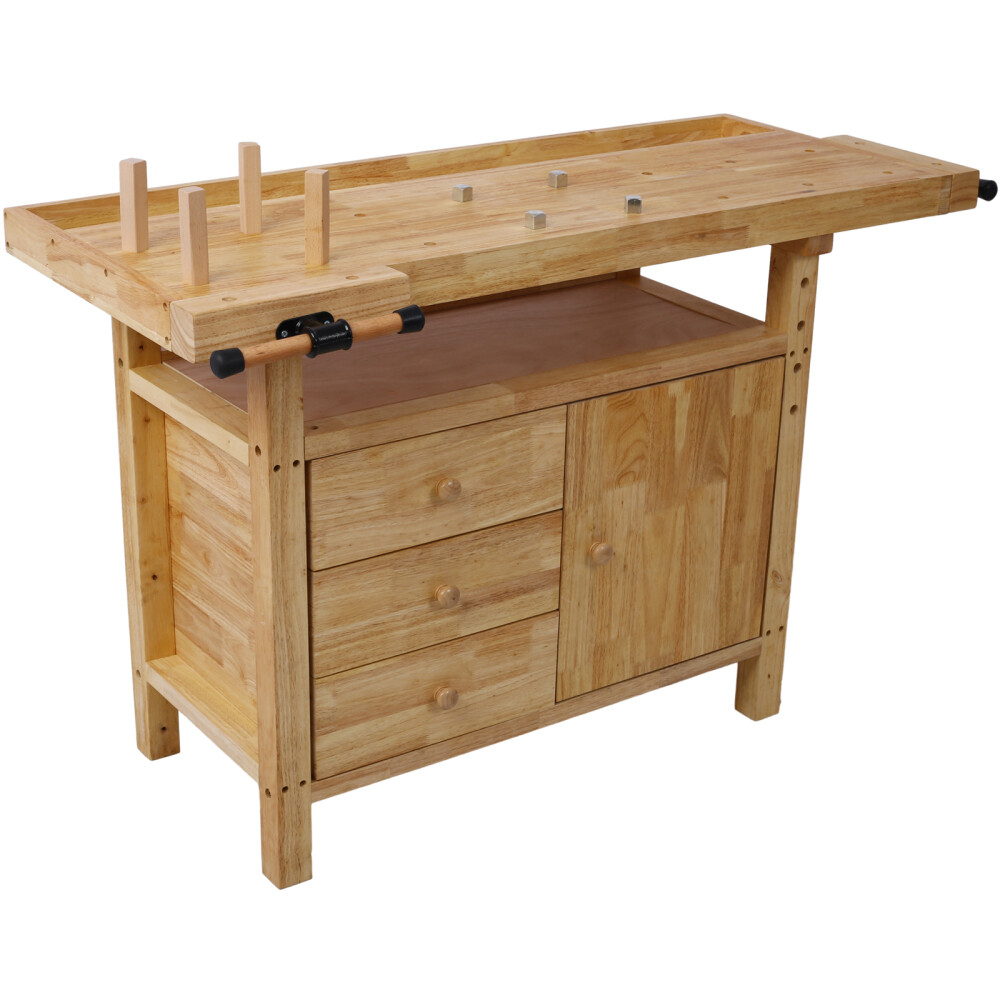 Wood Workbench Wooden Workbench for Garage Workshop and Home
