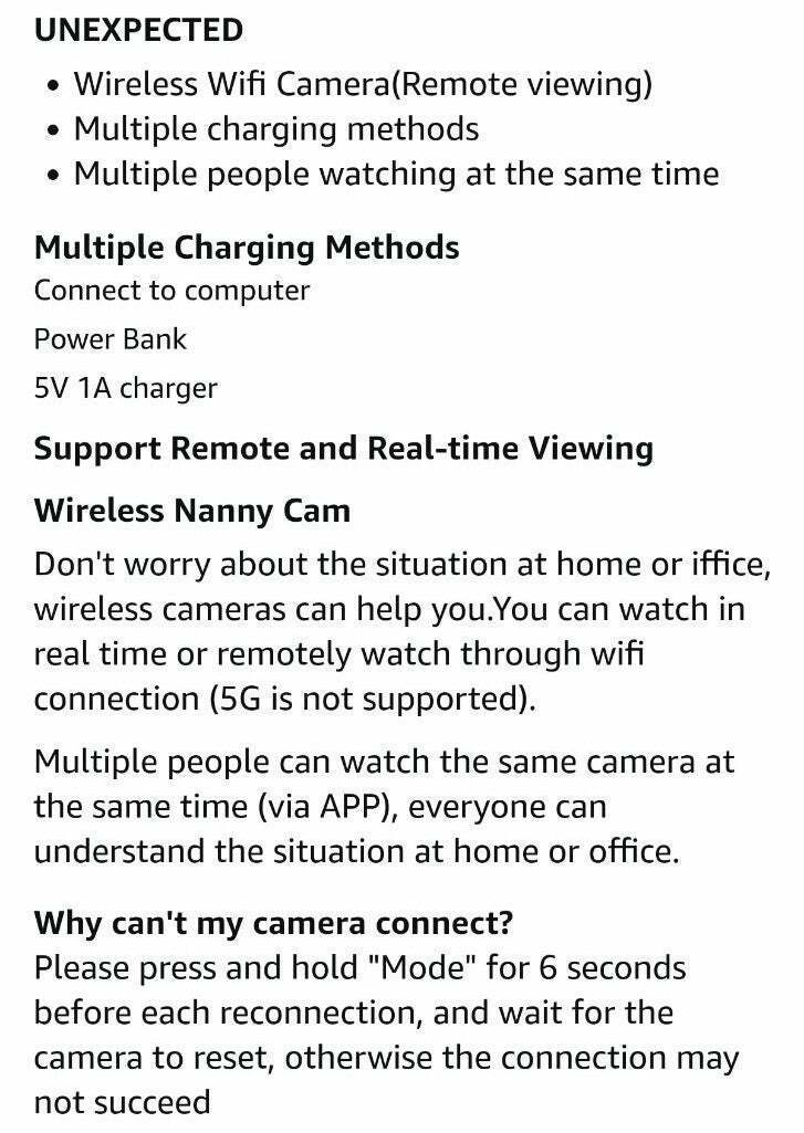 Mini Camera, WiFi Wireless Tiny