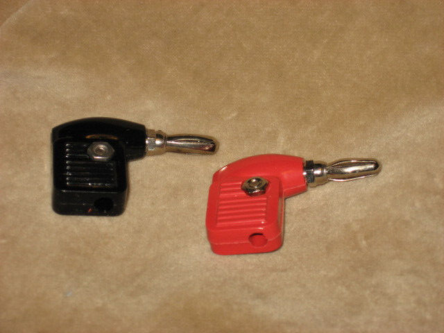 Banana Plug set, Red and Black, new