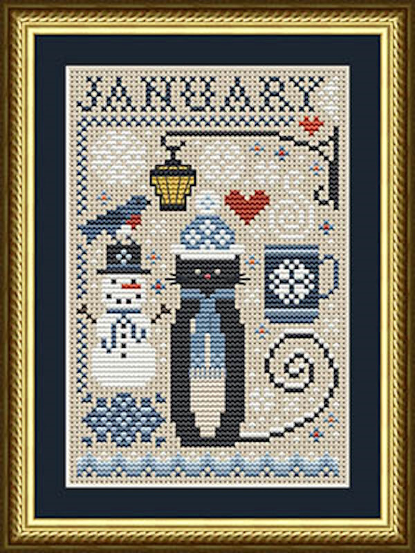 January Cat~Happiness Is Heartmade