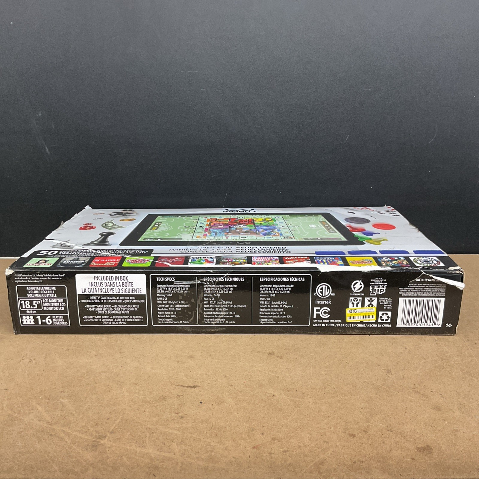 Arcade1Up Infinity Game Board 18.5in Touchscreen Multiplayer - OPEN BOX