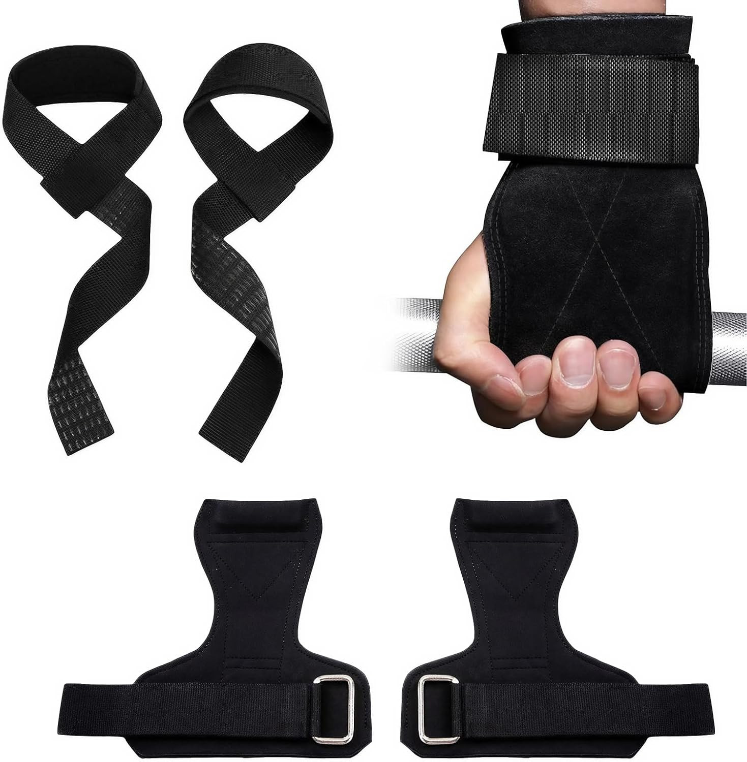 Wrist Straps for Weightlifting, Gym Wrist Wraps for Power Lifting, Bodybuildi...