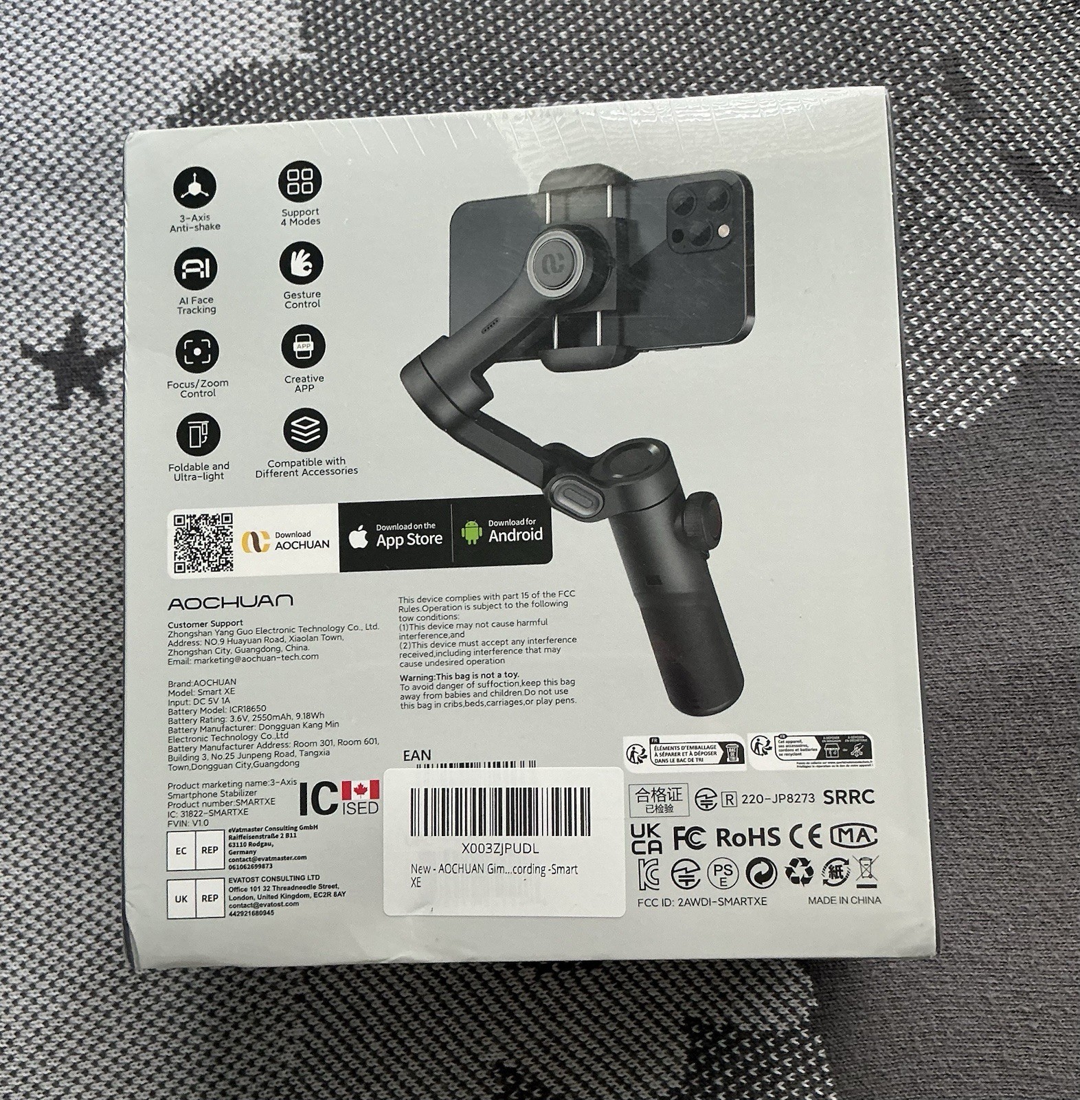 3-Axis Foldable Smartphone Gimbal Stabilizer – Handheld for iPhone & Android