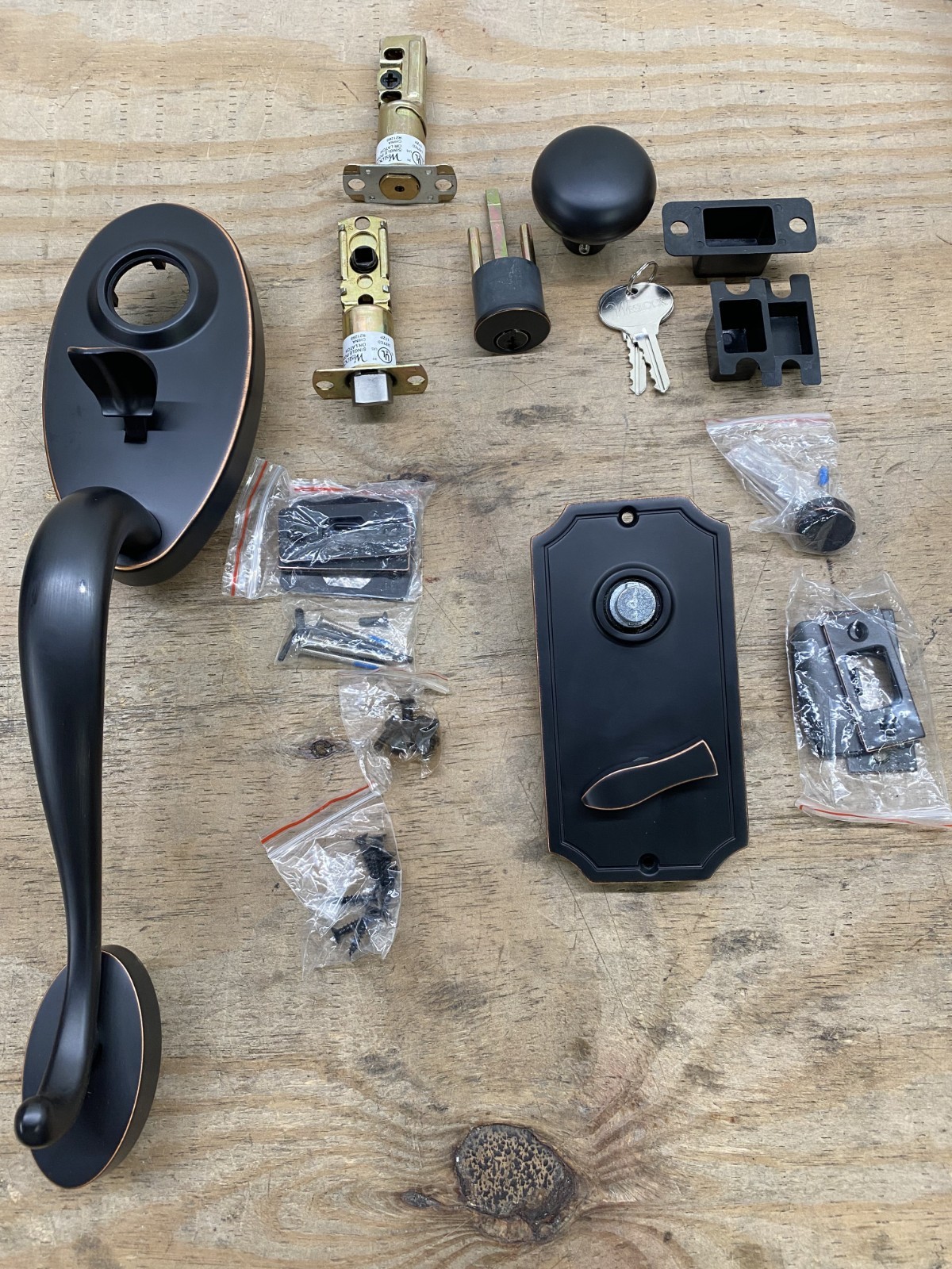 Weslock 01441-1I1SL2D 1441 Lexington Handleset with Impresa knob *PARTS*