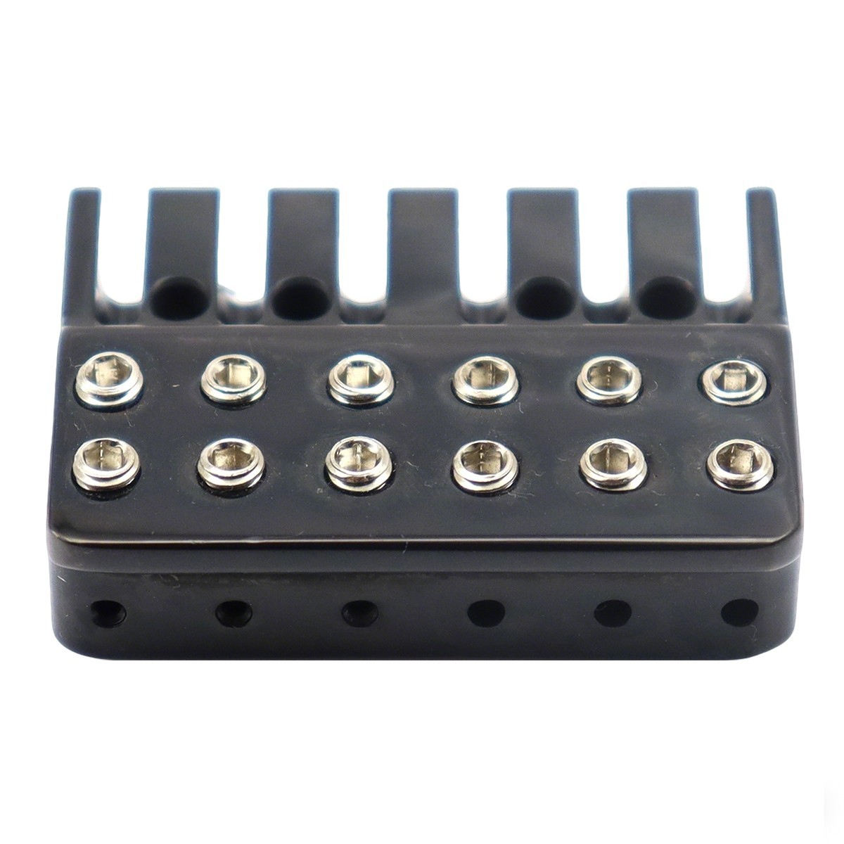 Brass 6 String Guitar Bridge String Locks Headless Guitar String Locking Black