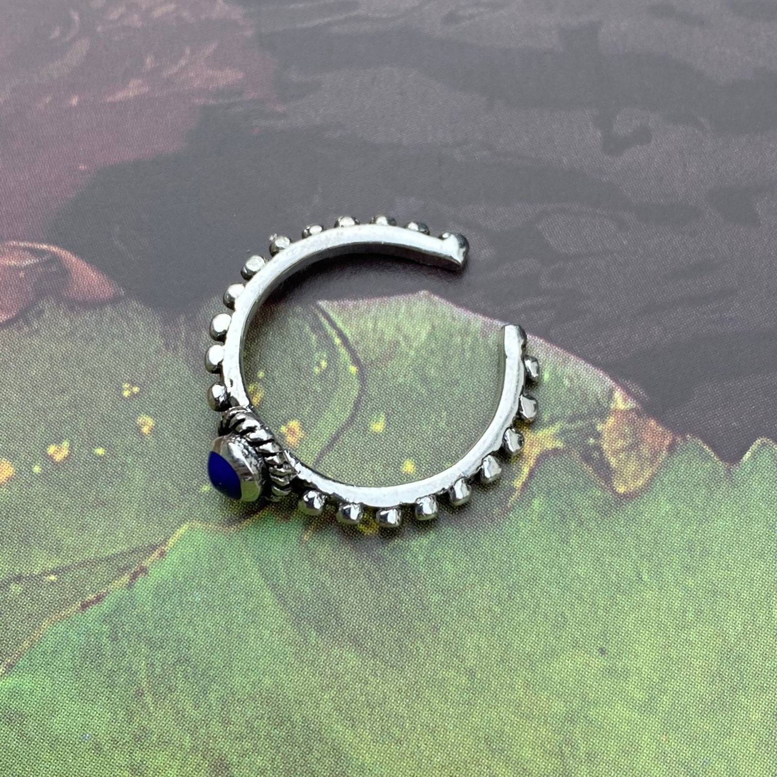 Lapis Bali Style Sterling Silver Toe Ring