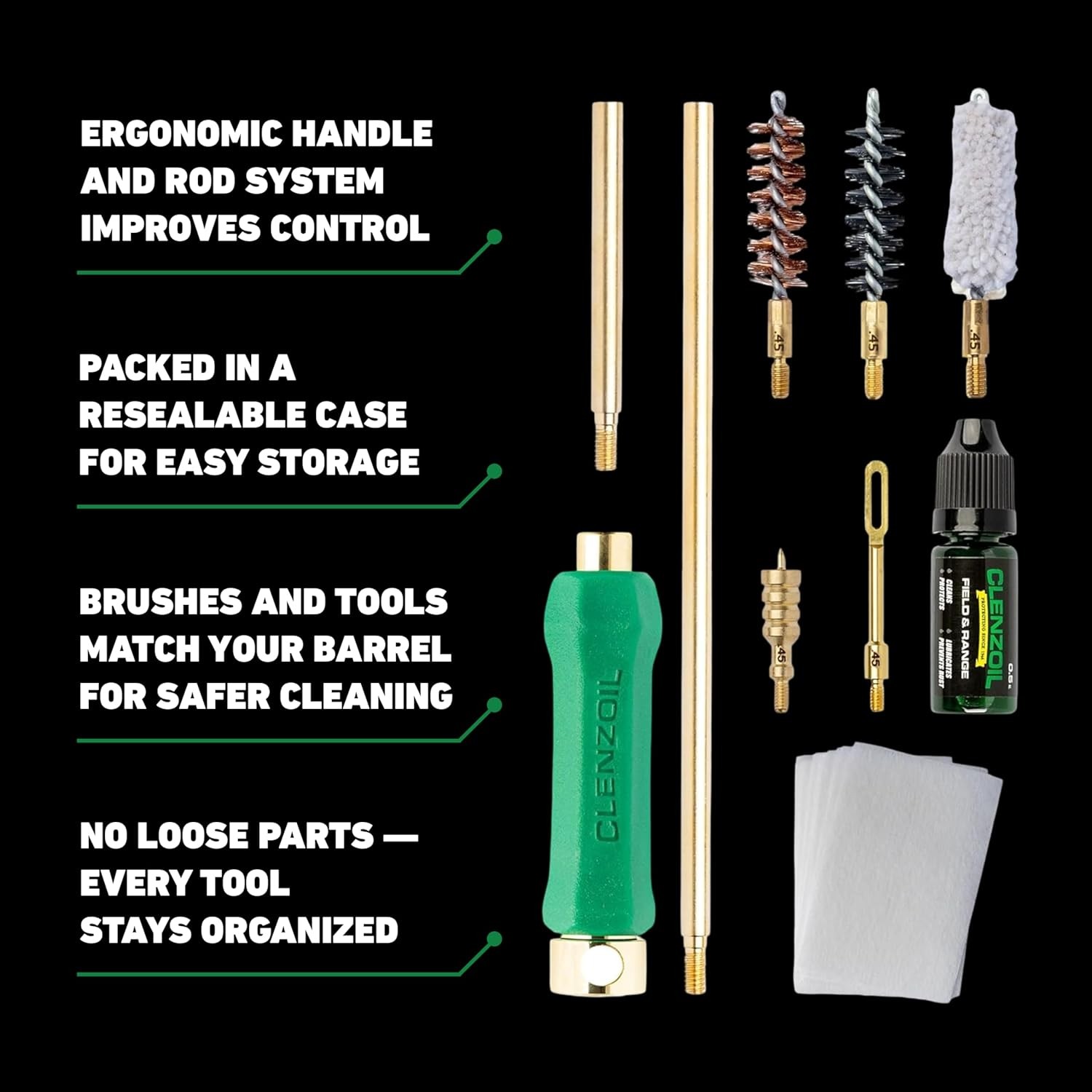 Field & Range Pistol Basics Cleaning Kit Multi-Caliber Handgun Cleaning Set
