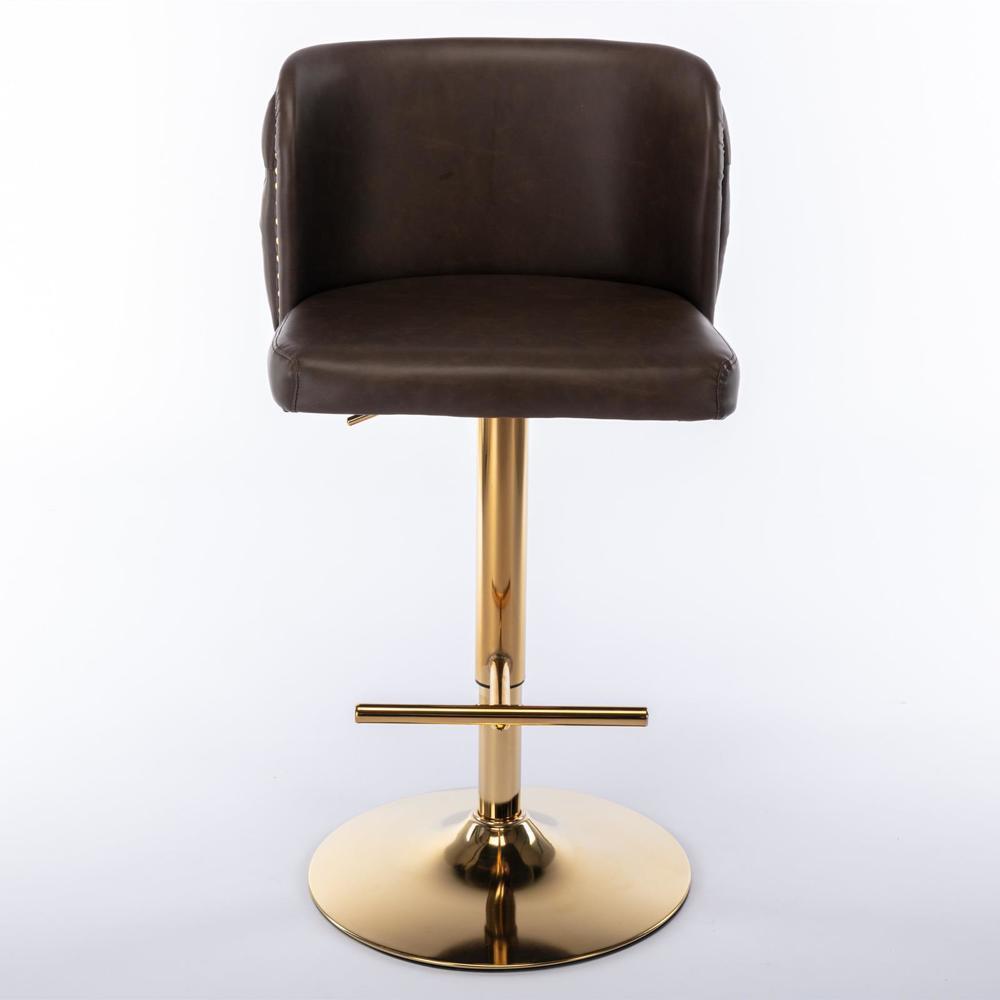 Set of 2 Modern Shape Design The Whole Back Tufted PU Upholstered Bar Stools