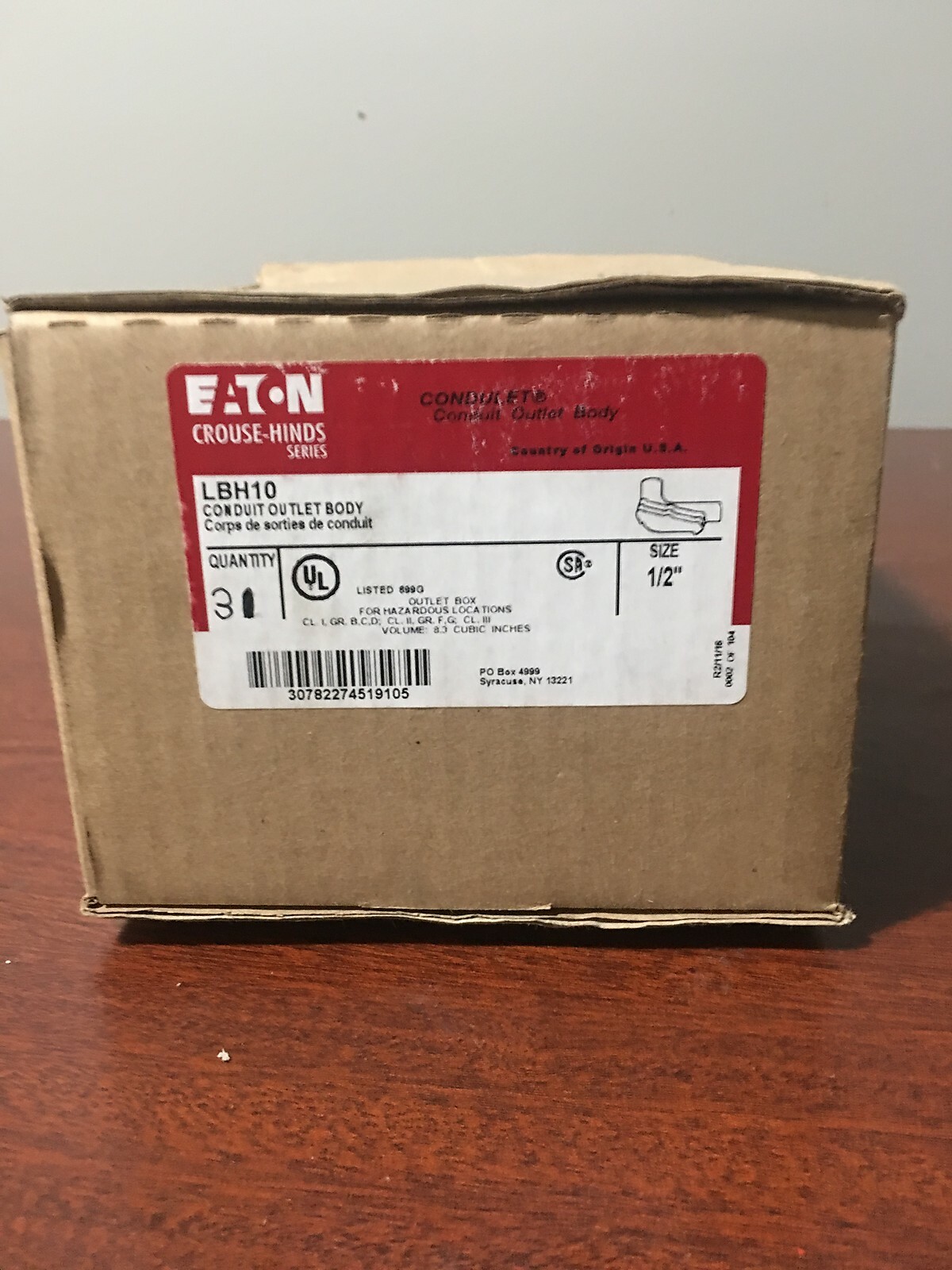 EATON CROUSE-HINDS CONDUCT OUTLET LBH10