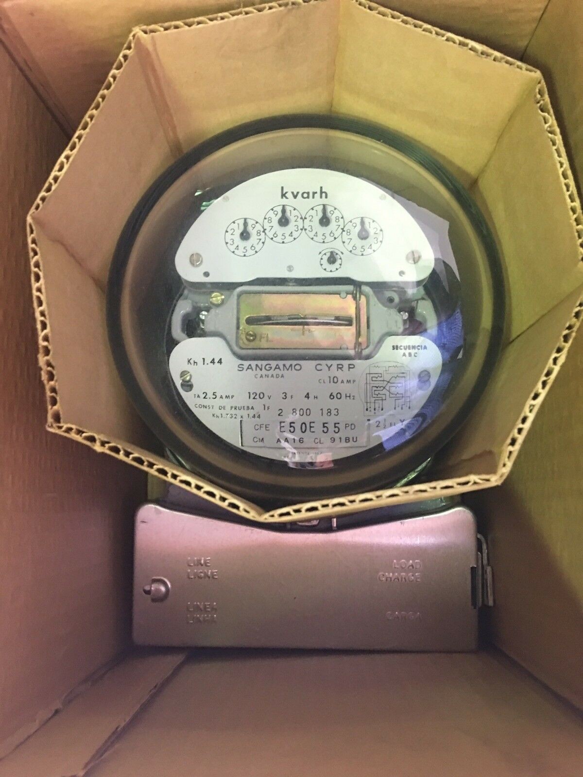 Sangamo Weston 24-hour Dial CLOCK Schlumberger Model 902922-252 NOS