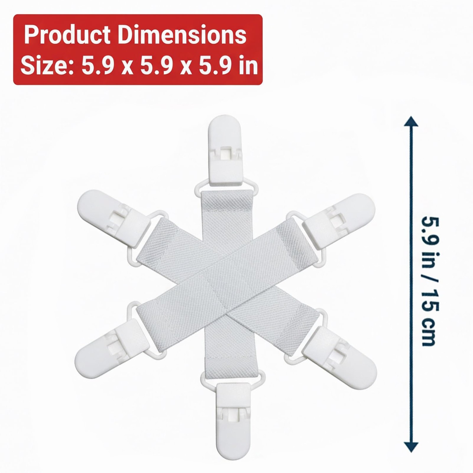 3 Pack Bed Detangler with 6 Clips, Laundry Tangle Preventer for Washer & Drye...