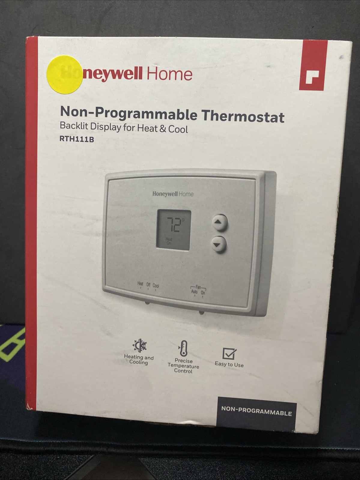 Honeywell Home Electronic Non-Programmable Thermostat Model #RTH111B1024 D1