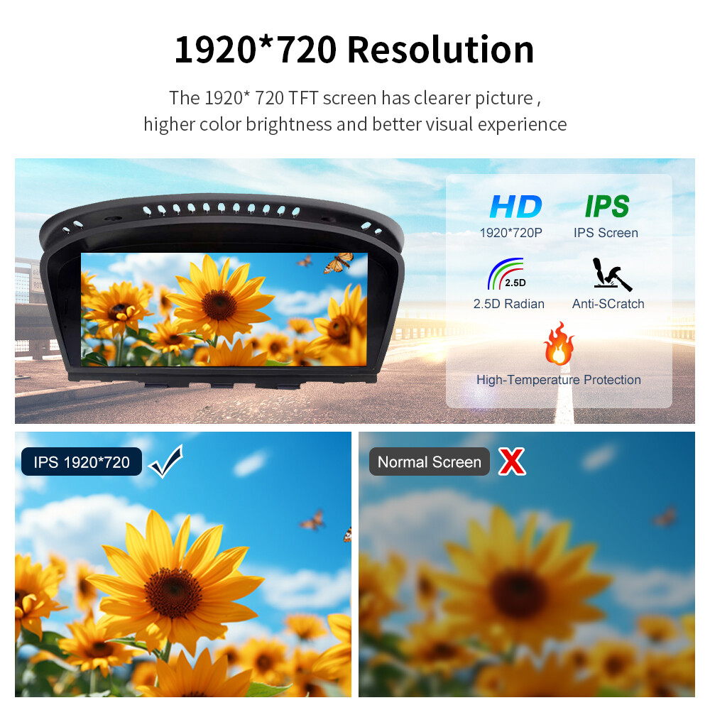 8.8' Wireless CarPlay Auto Car Touch Screen For BMW E90 E60 E61 E63 CCC