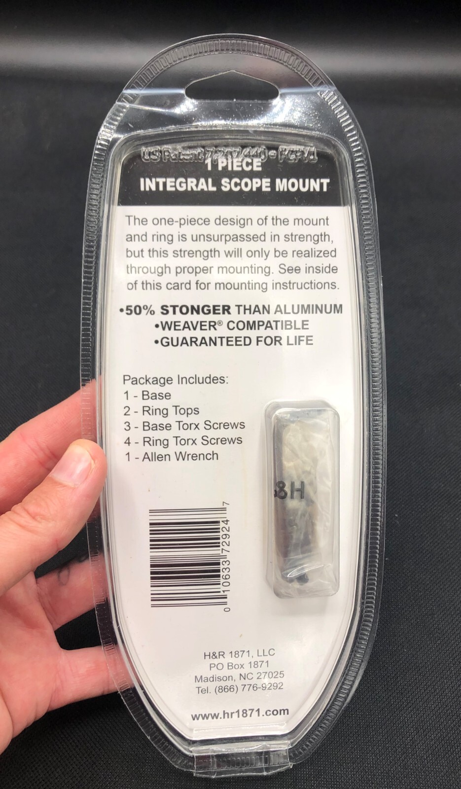 H&R Integral Scope Mount 1-pc Base & Rings Black 72924 - Medium Black