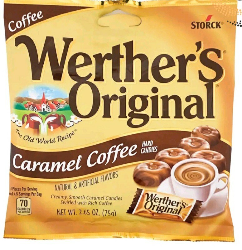 2x Bags Werther's Original Coffee Caramel Hard Candies 2.65oz ( Fast Shipping! )