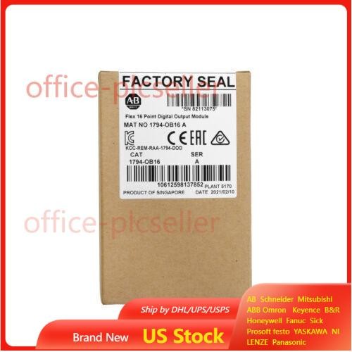 AB 1794-OB16 FLEX 16-Point Digital Output Module New Sealed PLC