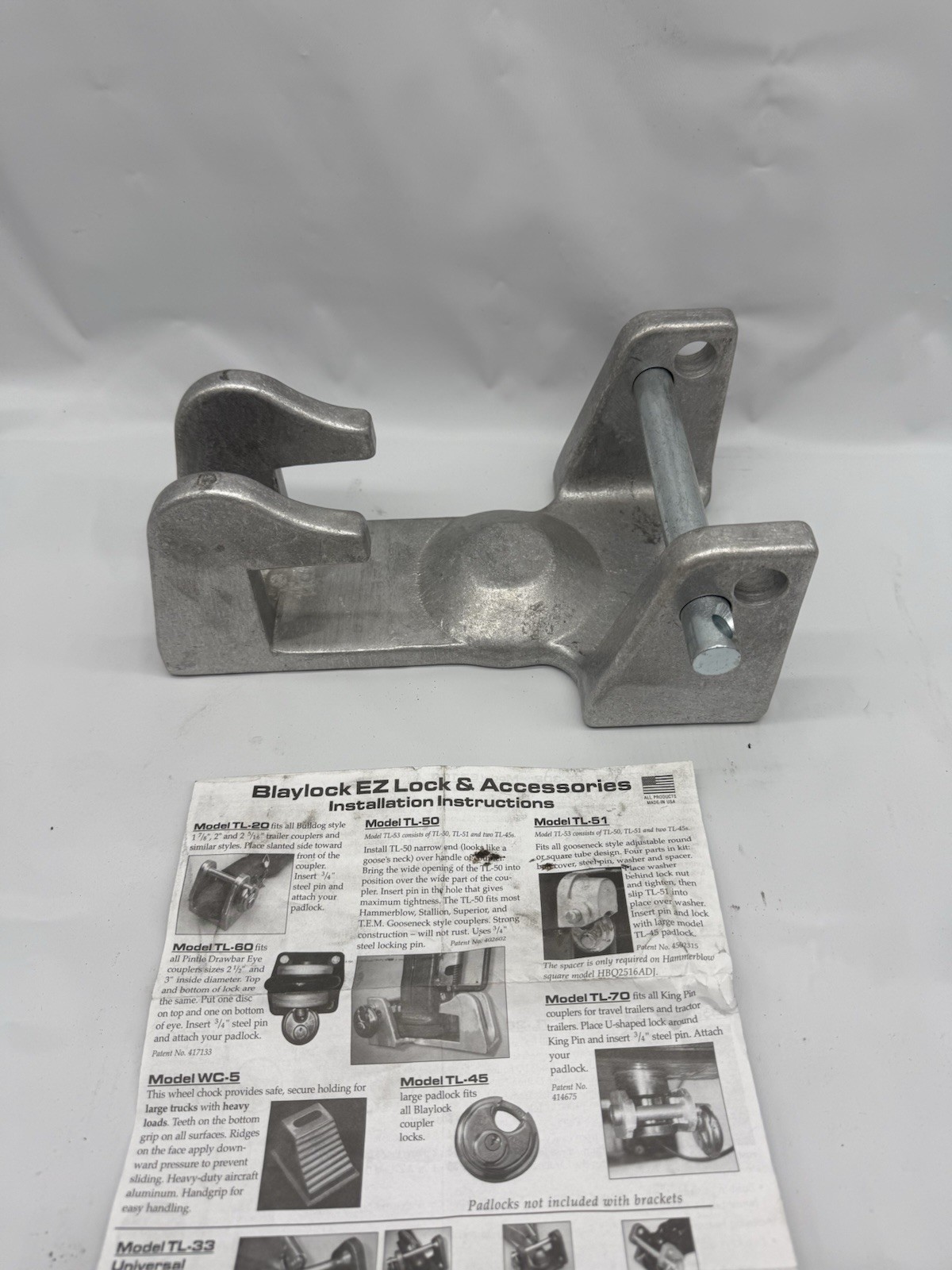 EZ Lock Model TL-50 Coupler Lock