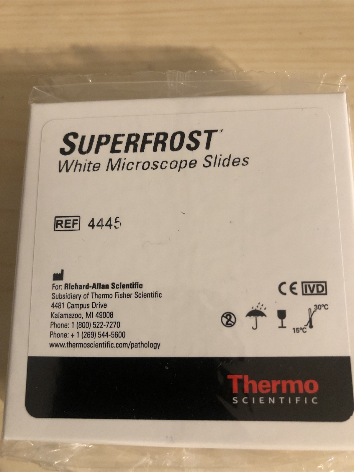 Thermoscientific Superfrost White Microscope Slides, #4445