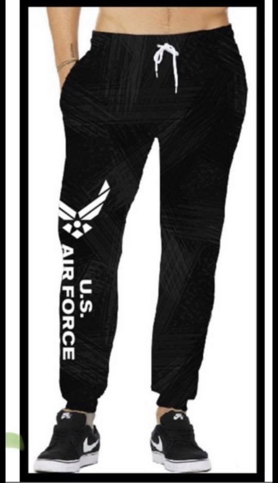 Unisex US Airforce Jogger Pants Size L/XL New