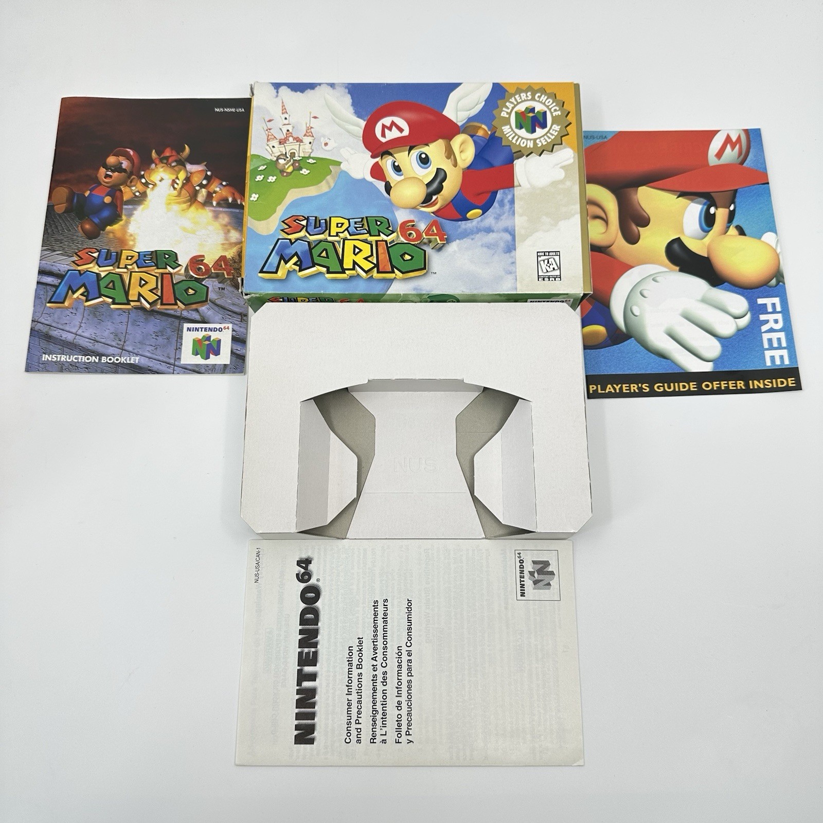 Super Mario 64 (Nintendo 64 | N64) Authentic BOX, MANUAL & INSERTS ONLY *NO GAME